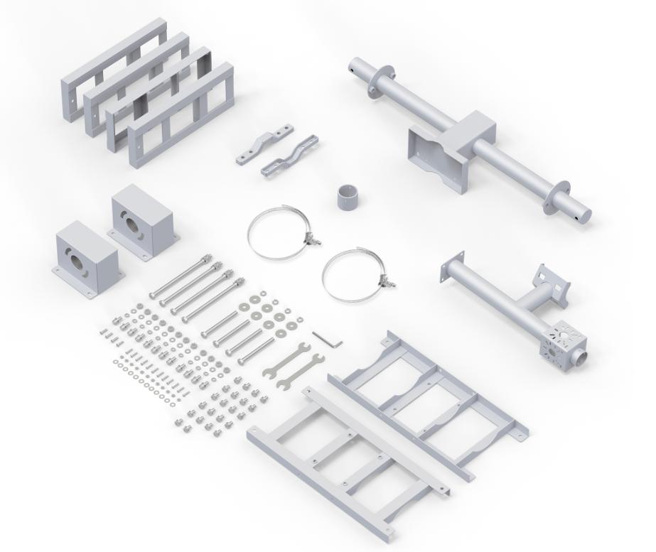 Giá Đỡ Tấm Pin Năng Lượng Mặt Trời VIGI 180W, Chống rỉ sét, Ốc vít cường độ cao cấp 8.8, Đệm lò xo chống lỏng