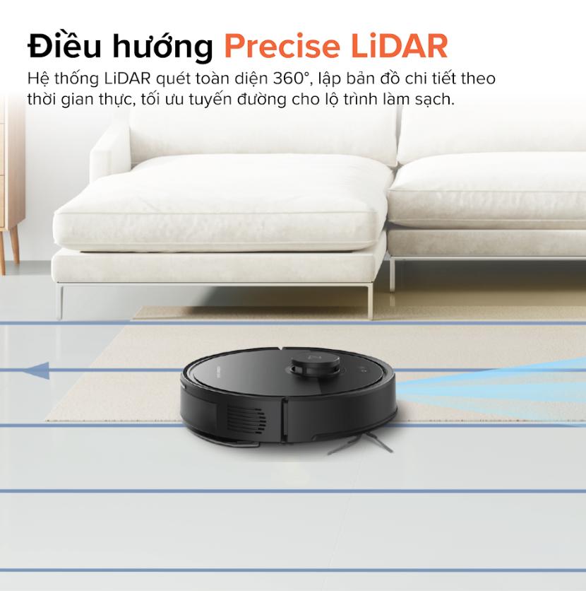 Robot hút bụi lau nhà Roborock Q7 TF+ Lực Hút 10.000Pa, Dock Sạc Tự Hút Bụi 2.7L, Tự động đổ rác 7 tuần, Quét laser 360°, Lau bằng giẻ