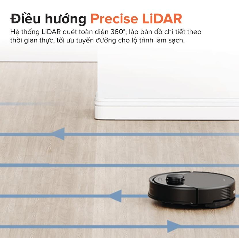 Robot hút bụi lau nhà thông minh Roborock Q10 PF Lực Hút 10.000Pa, Tránh Vật Cản Reactive Tech, LiDAR 360°, Chống Rối Kép, Lau bằng giẻ