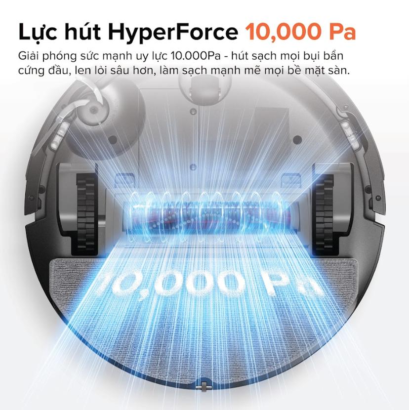 Robot hút bụi lau nhà thông minh Roborock Q10 PF Lực Hút 10.000Pa, Tránh Vật Cản Reactive Tech, LiDAR 360°, Chống Rối Kép, Lau bằng giẻ