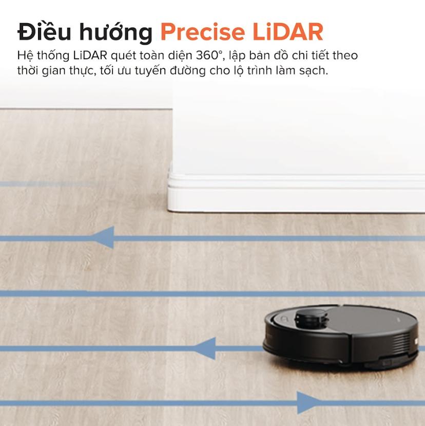 Máy hút bụi lau nhà thông minh Roborock Q10 PF+ , Lực Hút 10.000Pa, Tránh vật cản Reactive Tech & Dock Auto-Empty, Chống rối kép, Lau giẻ