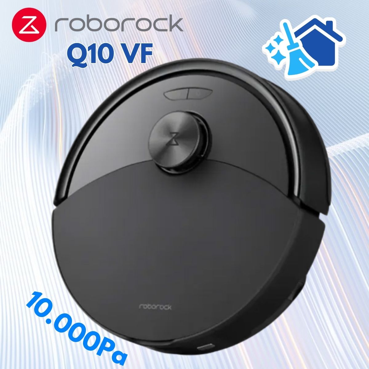 Roborock Q10 VF - Robot lau nhà tự động nâng giẻ lau, Lực Hút 10.000Pa, Lau Rung VibraRise 2.0, Công nghệ Precise LiDAR quét 360°, Lau giẻ