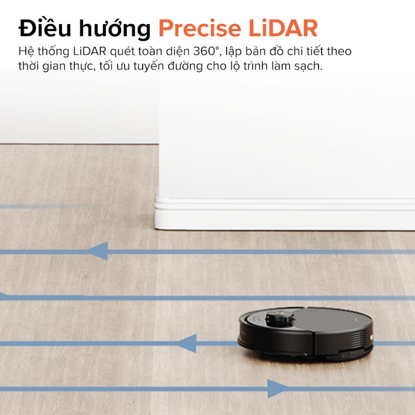 Robot lau nhà hút bụi tự động đổ rác Roborock Q10 VF+: Lực Hút 10.000Pa, Công Nghệ Lau Rung 3.000 Lần/Phút, Nâng Giẻ 8mm, lau rẻ