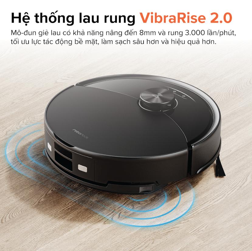 Robot lau nhà hút bụi tự động đổ rác Roborock Q10 VF+: Lực Hút 10.000Pa, Công Nghệ Lau Rung 3.000 Lần/Phút, Nâng Giẻ 8mm, lau rẻ