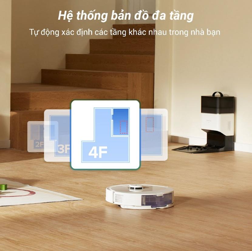 Robot hút bụi chống rối Roborock Q8 Max, Lực Hút 5500Pa, Tránh Vật Cản 3D, Điều Hướng LiDAR, lau giẻ