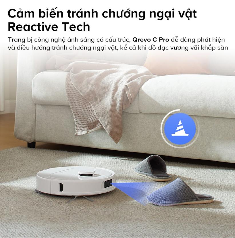 Robot vệ sinh sàn nhà hút bụi Roborock Qrevo S Pro, Lực hút 18.500Pa, Lau Xoay Kép & Trạm Sạc Đa Năng, Chống Rối Kép