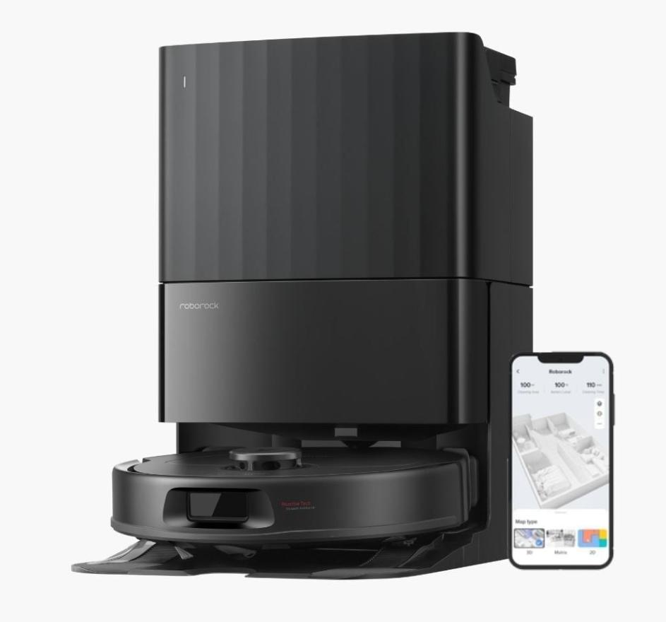 Robot vệ sinh sàn nhà hút bụi Roborock Qrevo S Pro, Lực hút 18.500Pa, Lau Xoay Kép & Trạm Sạc Đa Năng, Chống Rối Kép