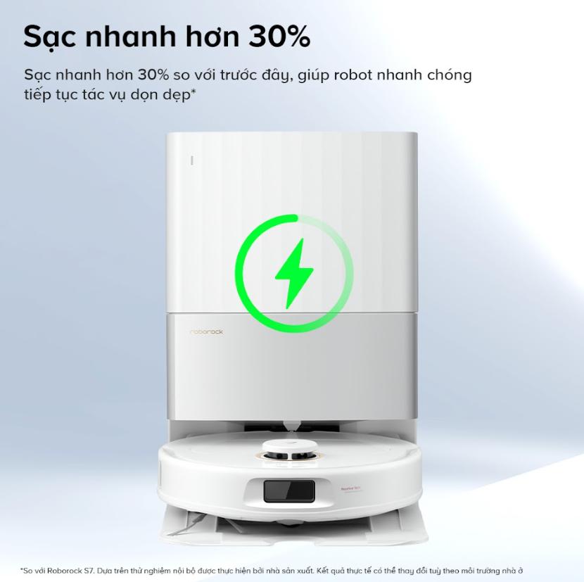 Robot vệ sinh sàn nhà hút bụi Roborock Qrevo S Pro, Lực hút 18.500Pa, Lau Xoay Kép & Trạm Sạc Đa Năng, Chống Rối Kép