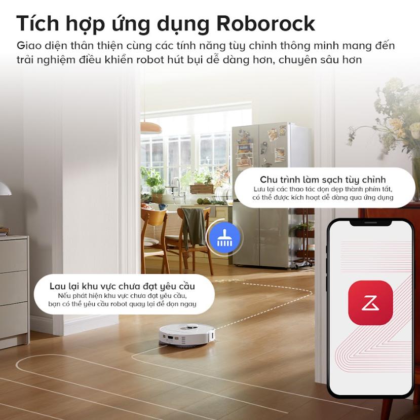Robot vệ sinh sàn nhà hút bụi Roborock Qrevo S Pro, Lực hút 18.500Pa, Lau Xoay Kép & Trạm Sạc Đa Năng, Chống Rối Kép