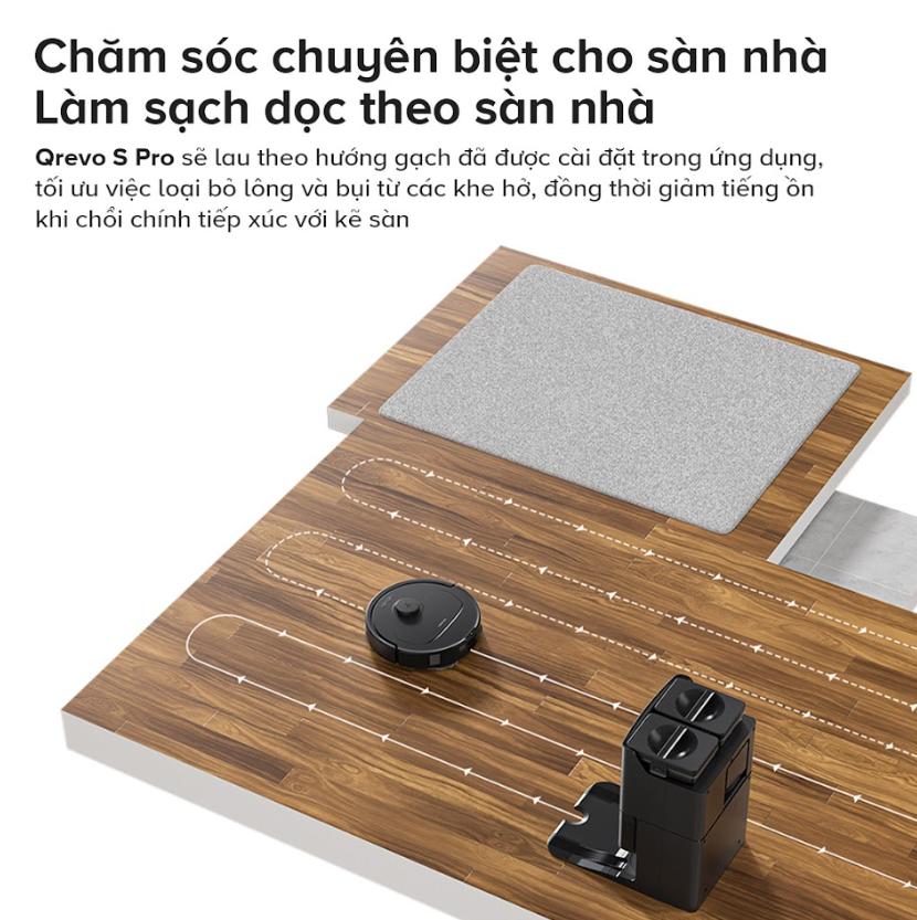 Robot lau nhà và hút bụi Roborock Qrevo C Pro Lực Hút 18.500Pa, Lau chổi xoay, Chống Rối 3 Lớp, Giặt giẻ, Sấy khô, Lập bản đồ 3D