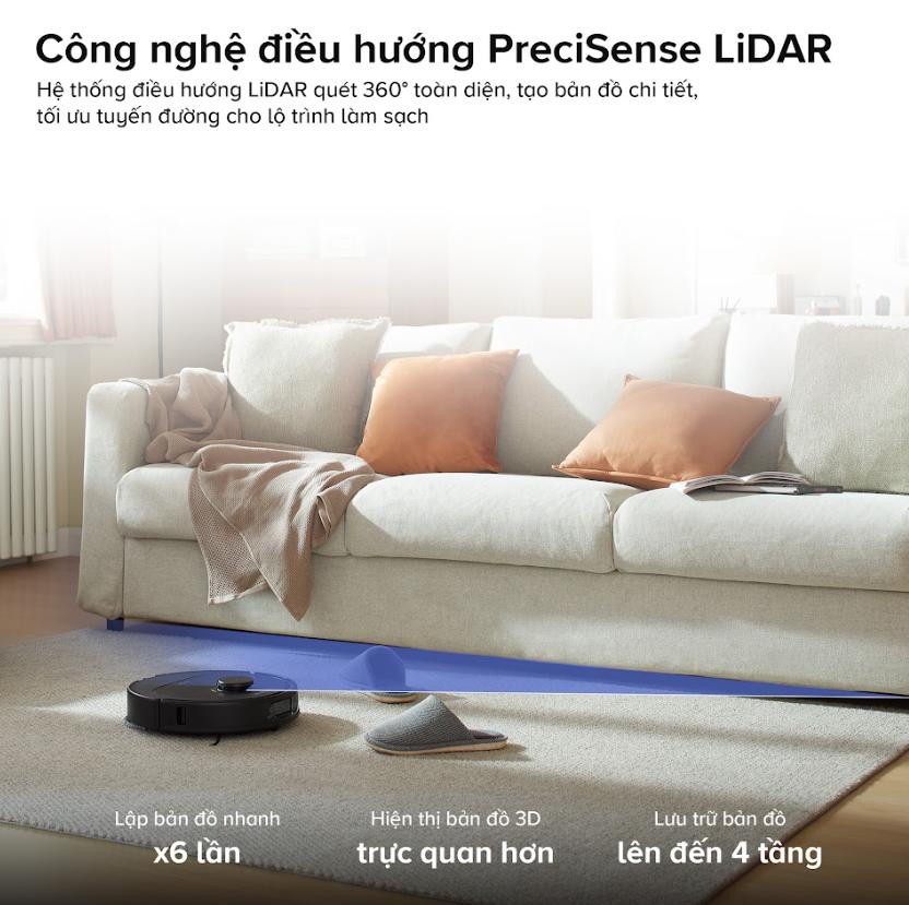 Robot lau nhà và hút bụi Roborock Qrevo C Pro Lực Hút 18.500Pa, Lau chổi xoay, Chống Rối 3 Lớp, Giặt giẻ, Sấy khô, Lập bản đồ 3D