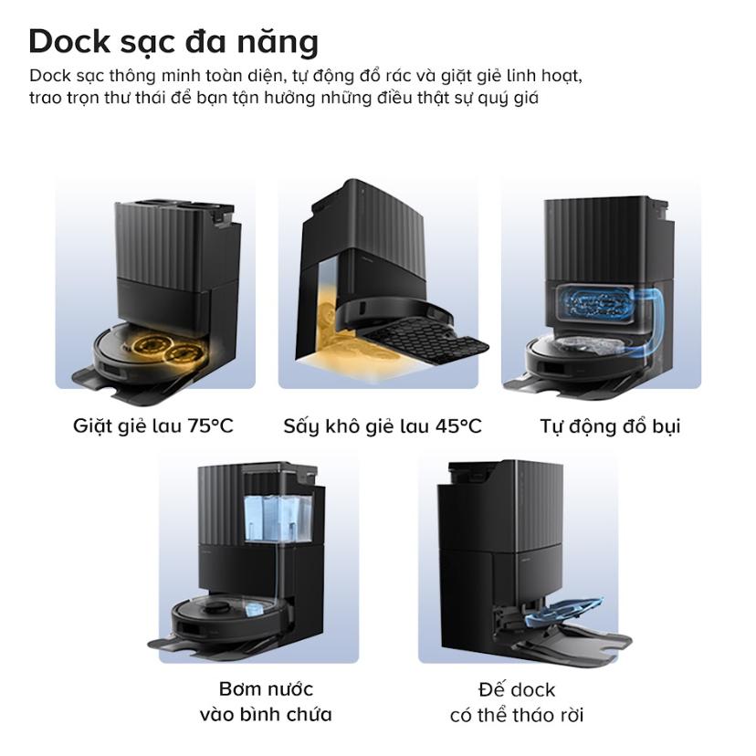 Robot lau nhà và hút bụi Roborock Qrevo C Pro Lực Hút 18.500Pa, Lau chổi xoay, Chống Rối 3 Lớp, Giặt giẻ, Sấy khô, Lập bản đồ 3D