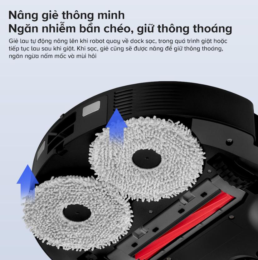 Robot lau nhà và hút bụi Roborock Qrevo C Pro Lực Hút 18.500Pa, Lau chổi xoay, Chống Rối 3 Lớp, Giặt giẻ, Sấy khô, Lập bản đồ 3D