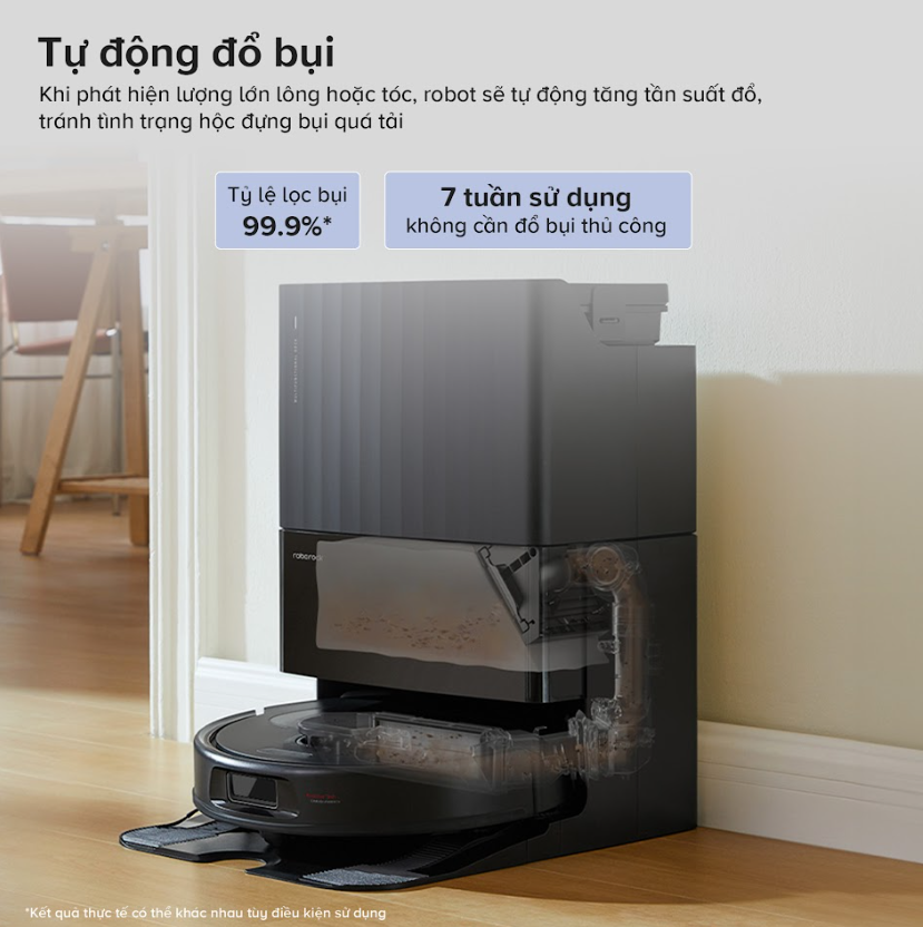 Robot lau nhà và hút bụi Roborock Qrevo C Pro Lực Hút 18.500Pa, Lau chổi xoay, Chống Rối 3 Lớp, Giặt giẻ, Sấy khô, Lập bản đồ 3D