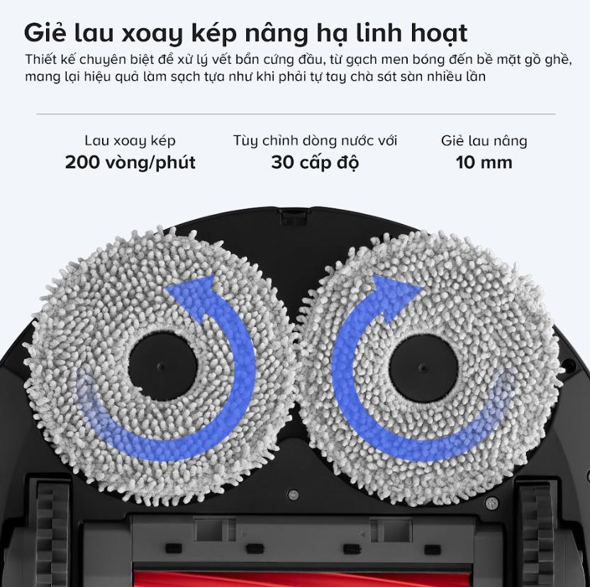 Robot lau nhà và hút bụi Roborock Qrevo C Pro Lực Hút 18.500Pa, Lau chổi xoay, Chống Rối 3 Lớp, Giặt giẻ, Sấy khô, Lập bản đồ 3D