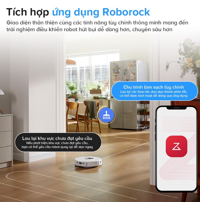 Robot Hút Bụi lau nhà Roborock Qrevo 5AE Lực Hút 12.000Pa, Lau chổi xoay, Chổi Chống Rối DuoDivide, PreciSense LiDAR (Bản đồ 3D) + Reactive Tech