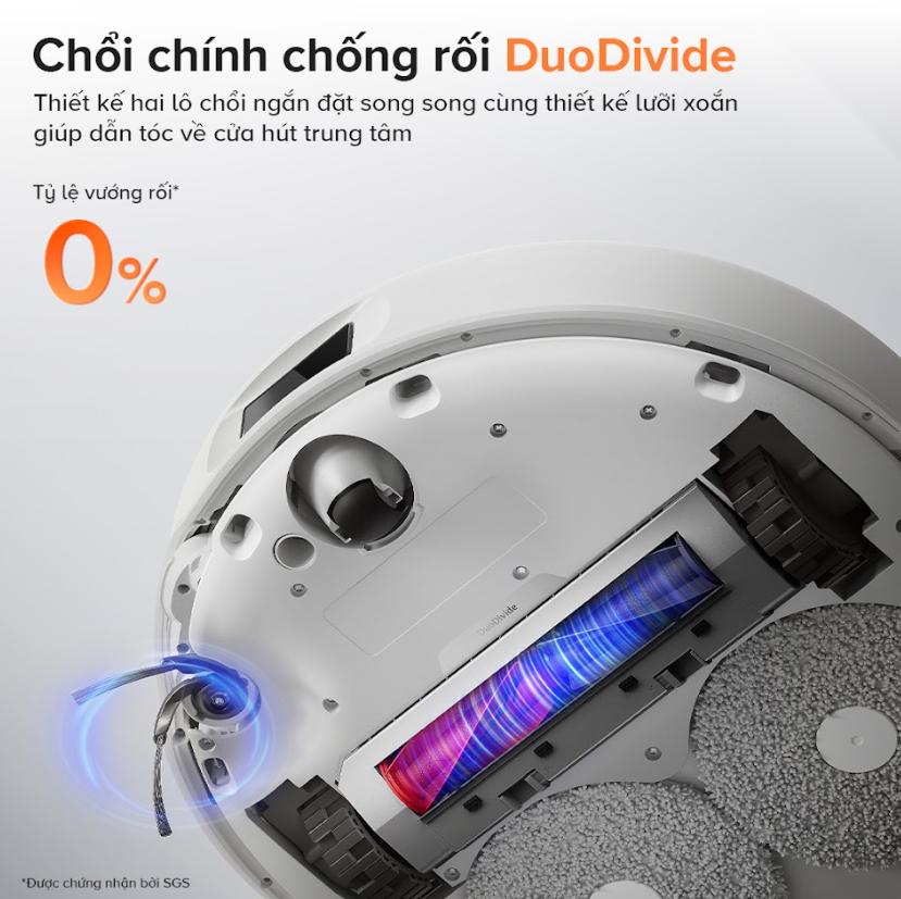 Robot Hút Bụi lau nhà Roborock Qrevo Edge 5V1 Lực hút 18.500Pa, Lau xoay kép, Chổi DuoDivide Chống Rối & Trạm Sạc 3.0