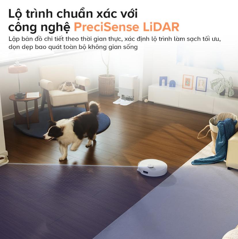 Robot Hút Bụi lau nhà Roborock Qrevo Edge 5V1 Lực hút 18.500Pa, Lau xoay kép, Chổi DuoDivide Chống Rối & Trạm Sạc 3.0