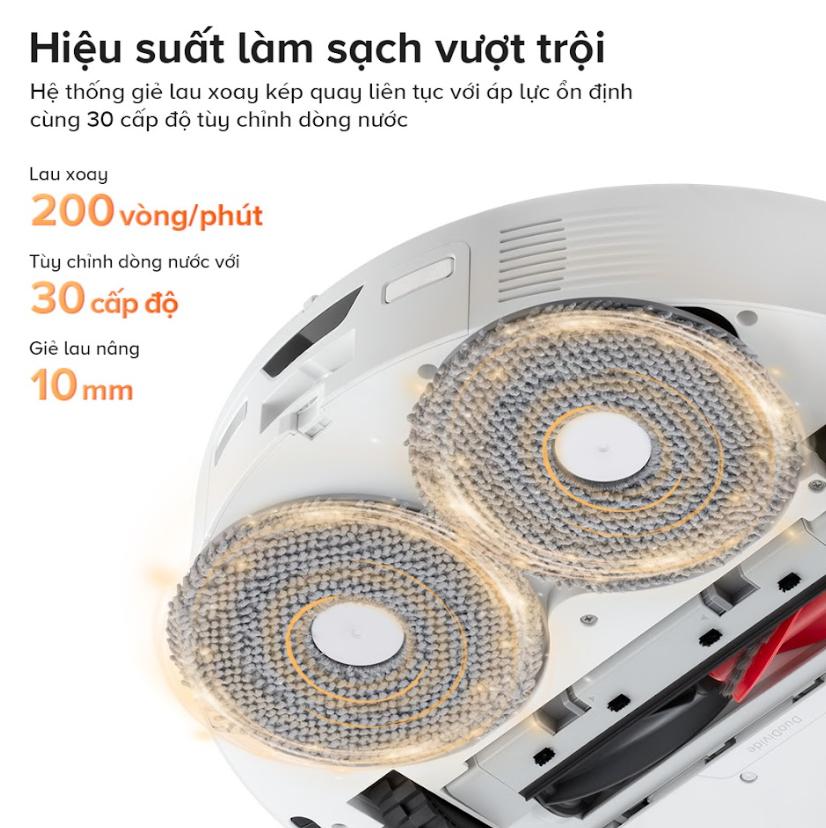 Robot Hút Bụi lau nhà Roborock Qrevo Edge 5V1 Lực hút 18.500Pa, Lau xoay kép, Chổi DuoDivide Chống Rối & Trạm Sạc 3.0