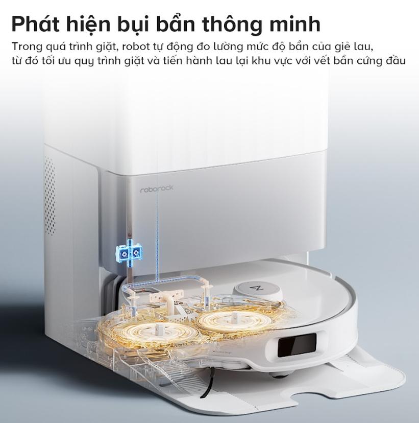 Robot Hút Bụi lau nhà Roborock Qrevo Edge 5V1 Lực hút 18.500Pa, Lau xoay kép, Chổi DuoDivide Chống Rối & Trạm Sạc 3.0