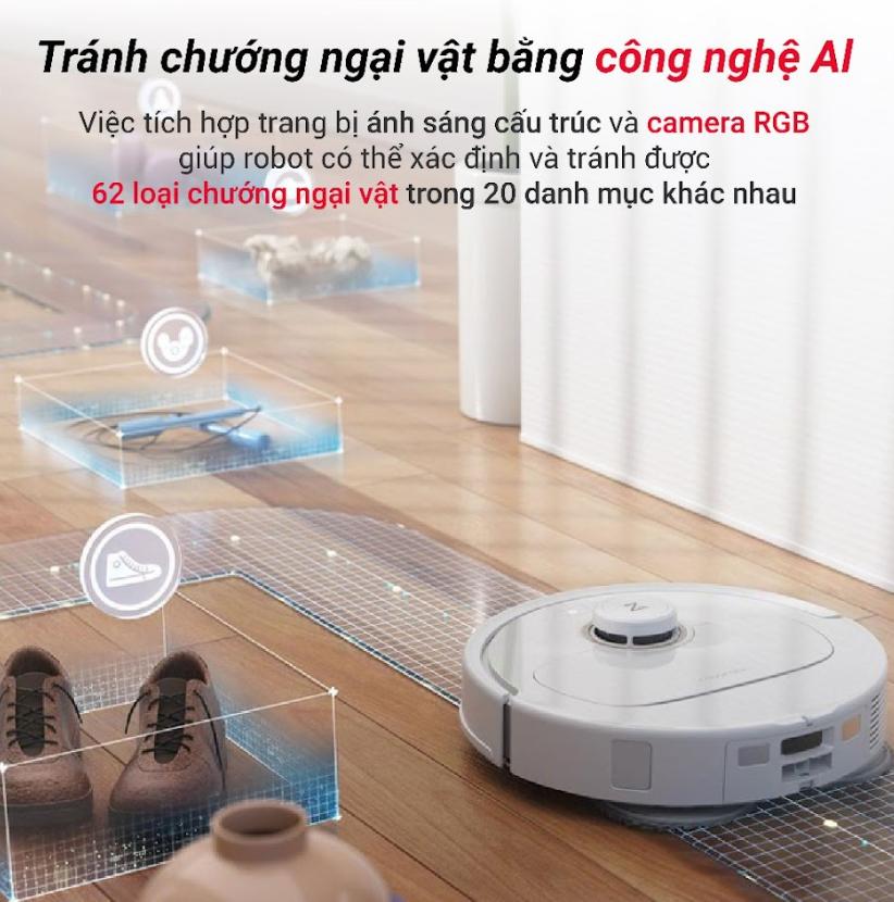 Robot Tự Giặt & Sấy Giẻ Roborock Qrevo MaxV, Lực Hút 7000Pa, Tránh vật cản AI, Lau xoay kép chuyên sâu
