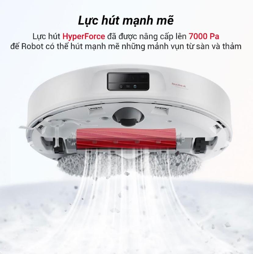 Robot Tự Giặt & Sấy Giẻ Roborock Qrevo MaxV, Lực Hút 7000Pa, Tránh vật cản AI, Lau xoay kép chuyên sâu