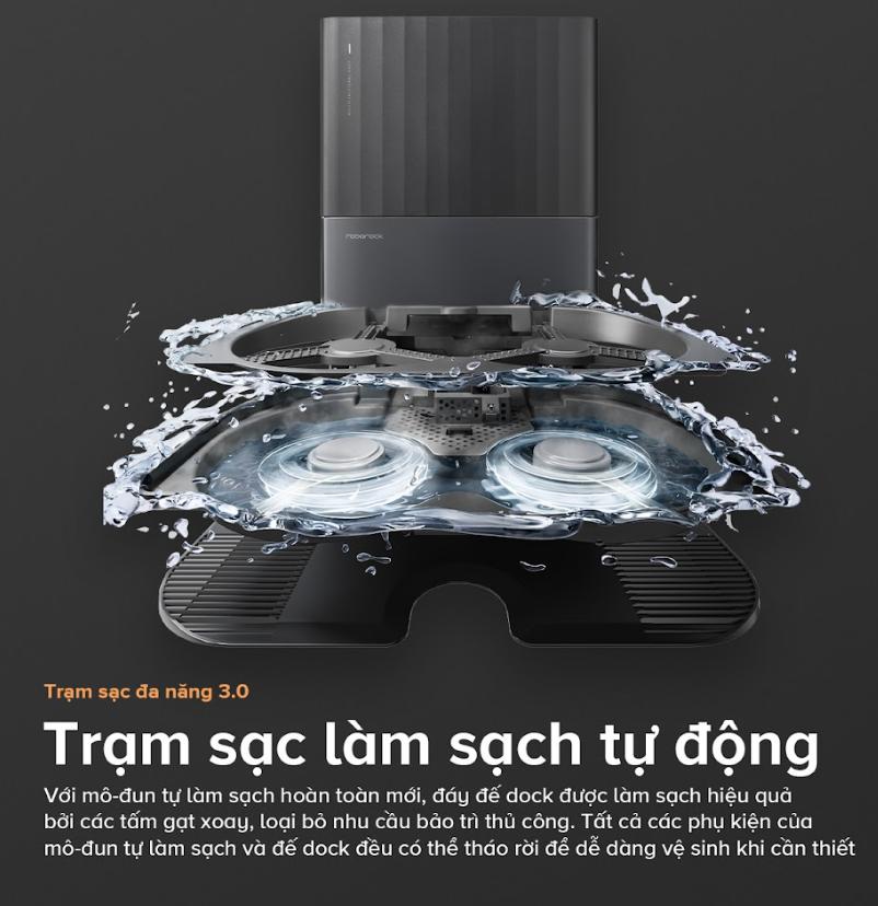 Robot Hút Bụi Lau Nhà Roborock Qrevo Master, Lực hút 10.000 Pa, Chống rối tóc - lông thú, Lưu trúc bản đồ, Điều khiển qua ứng dụng