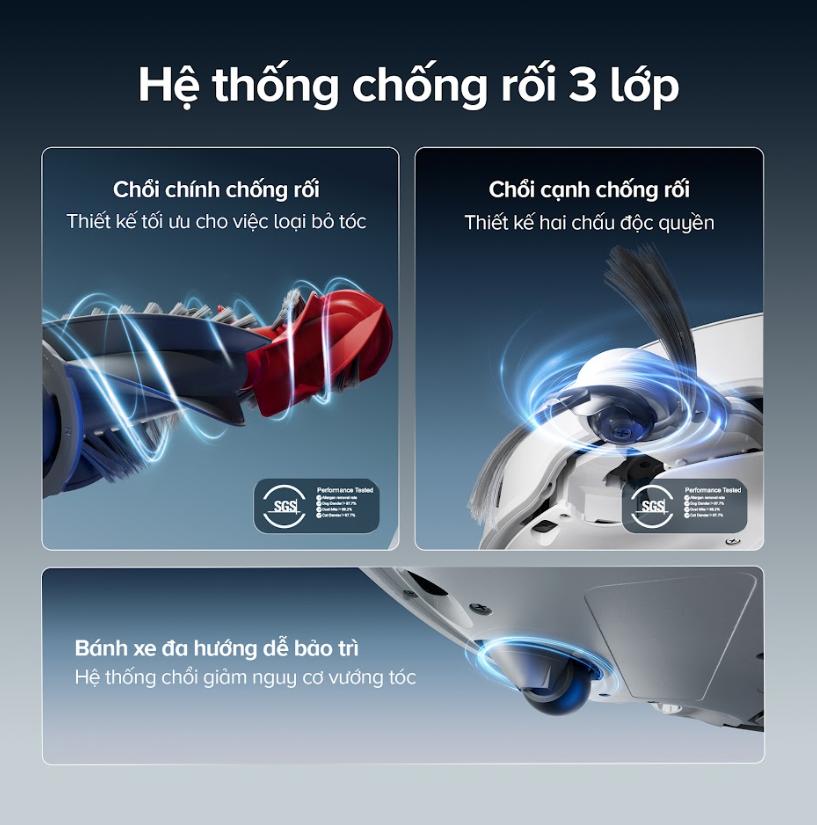 Robot vệ sinh sàn nhà Roborock Qrevo Edge 2 Lực hút 25.000Pa, Mỏng 7.98cm, Nhận Diện 280+ Vật Thể, Lau xoay giẻ