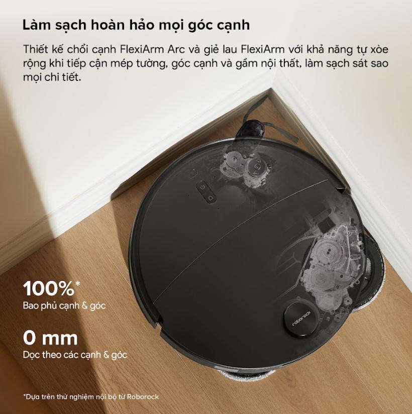 Robot vệ sinh sàn nhà Roborock Qrevo Edge 2 Lực hút 25.000Pa, Mỏng 7.98cm, Nhận Diện 280+ Vật Thể, Lau xoay giẻ
