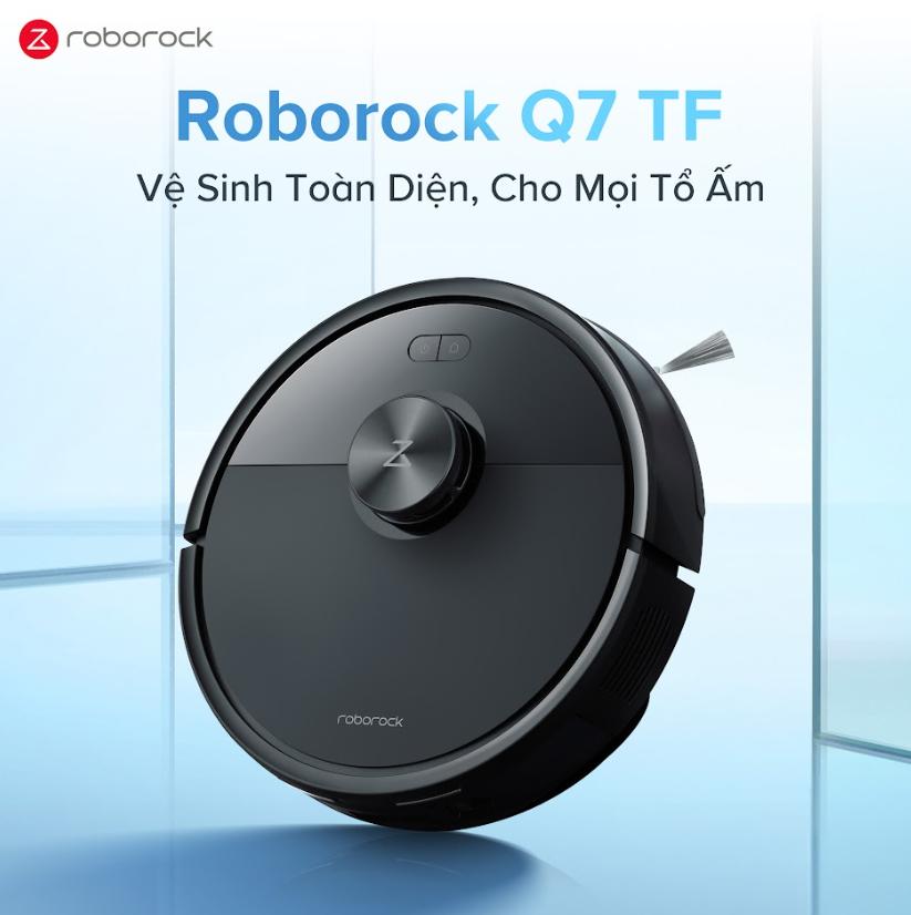Robot hút bụi lau nhà Roborock Q7 TF Lực Hút 10.000Pa, Chổi Cao Su Chữ V, Chống rối kép, Lập Bản Đồ 360°, Lau bằng giẻ