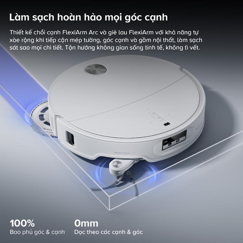Robot Hút Bụi rảnh tay Roborock Qrevo EdgeT: Siêu Mỏng 7.98cm, Lực Hút 18.500Pa, Trạm Sạc 8 Trong 1, Lau xoay giẻ