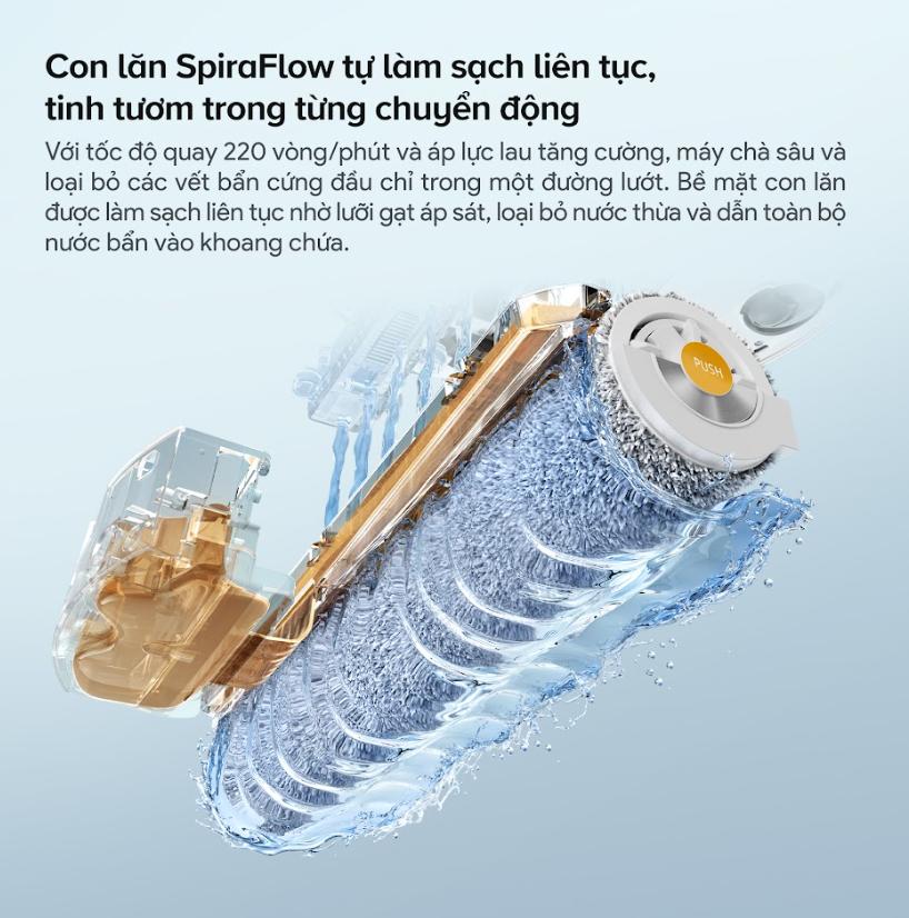 Máy hút bụi tự động Roborock Qrevo Curv 2 Flow, Lực Hút 20.000Pa, Con Lăn 270mm, Chống Rối Kép & Trạm Sạc Đa Năng, Lau con lăn
