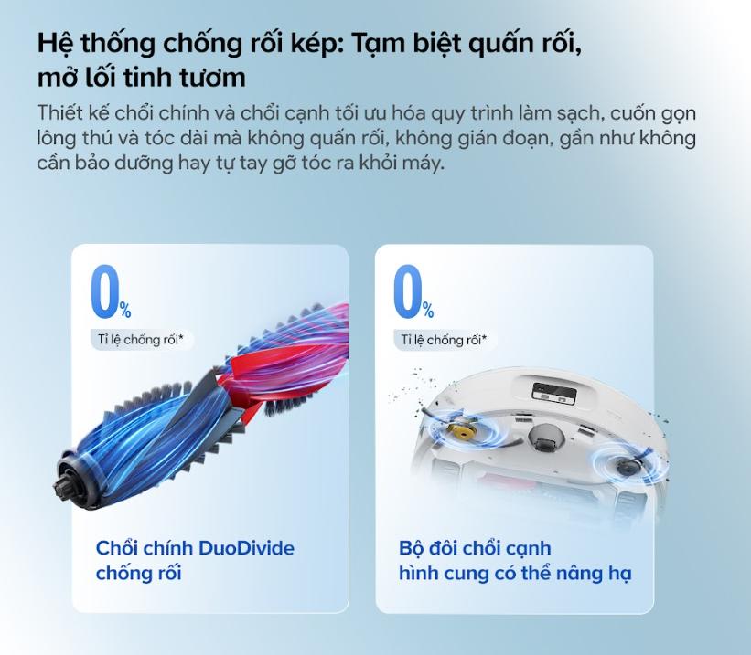 Máy hút bụi tự động Roborock Qrevo Curv 2 Flow, Lực Hút 20.000Pa, Con Lăn 270mm, Chống Rối Kép & Trạm Sạc Đa Năng, Lau con lăn