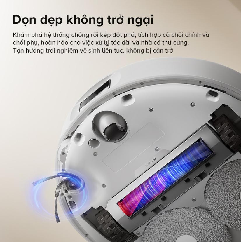 Máy hút bụi lau nhà Roborock Qrevo Curv, Lực Hút 18.500Pa, Khung Nâng AdaptiLift, Công Nghệ FlexiArm & Lau Sát Mép