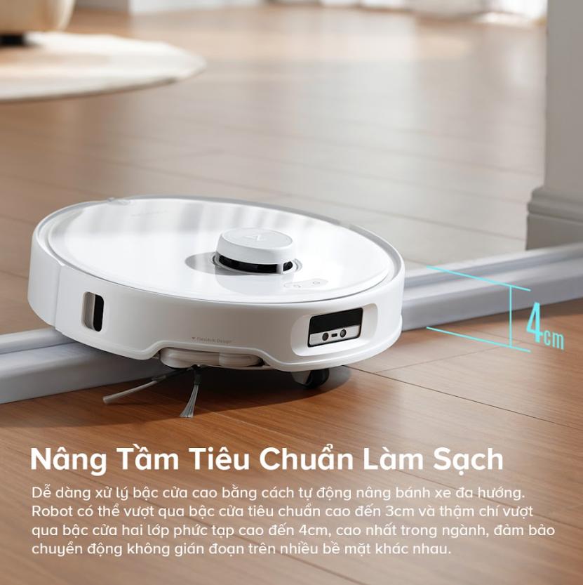 Máy hút bụi lau nhà Roborock Qrevo Curv, Lực Hút 18.500Pa, Khung Nâng AdaptiLift, Công Nghệ FlexiArm & Lau Sát Mép