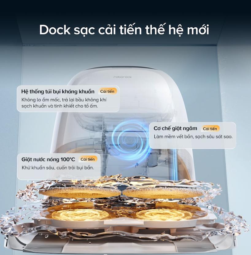 Robot Hút Bụi Roborock Qrevo Curv 2 Pro: Mỏng 7.98cm, Lực Hút 25.000Pa, Chống Rối 3 Lớp & Trạm Sạc Đa Năng 3.0