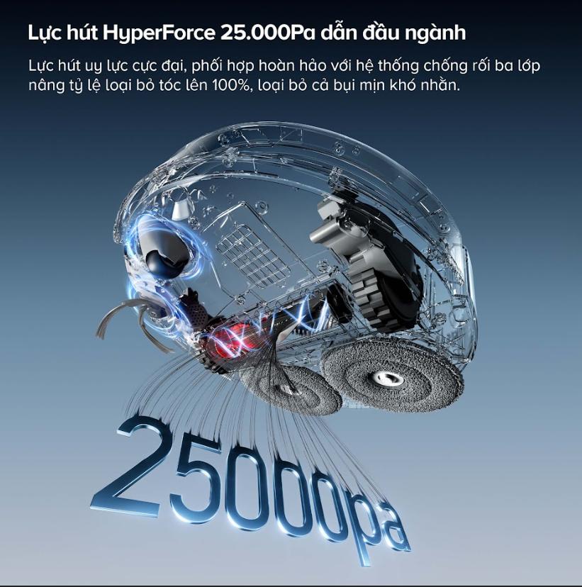 Robot Hút Bụi Roborock Qrevo Curv 2 Pro: Mỏng 7.98cm, Lực Hút 25.000Pa, Chống Rối 3 Lớp & Trạm Sạc Đa Năng 3.0