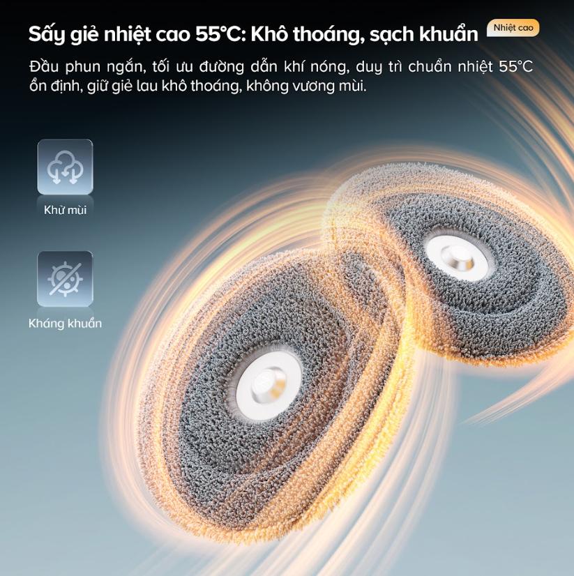 Robot Hút Bụi Roborock Qrevo Curv 2 Pro: Mỏng 7.98cm, Lực Hút 25.000Pa, Chống Rối 3 Lớp & Trạm Sạc Đa Năng 3.0