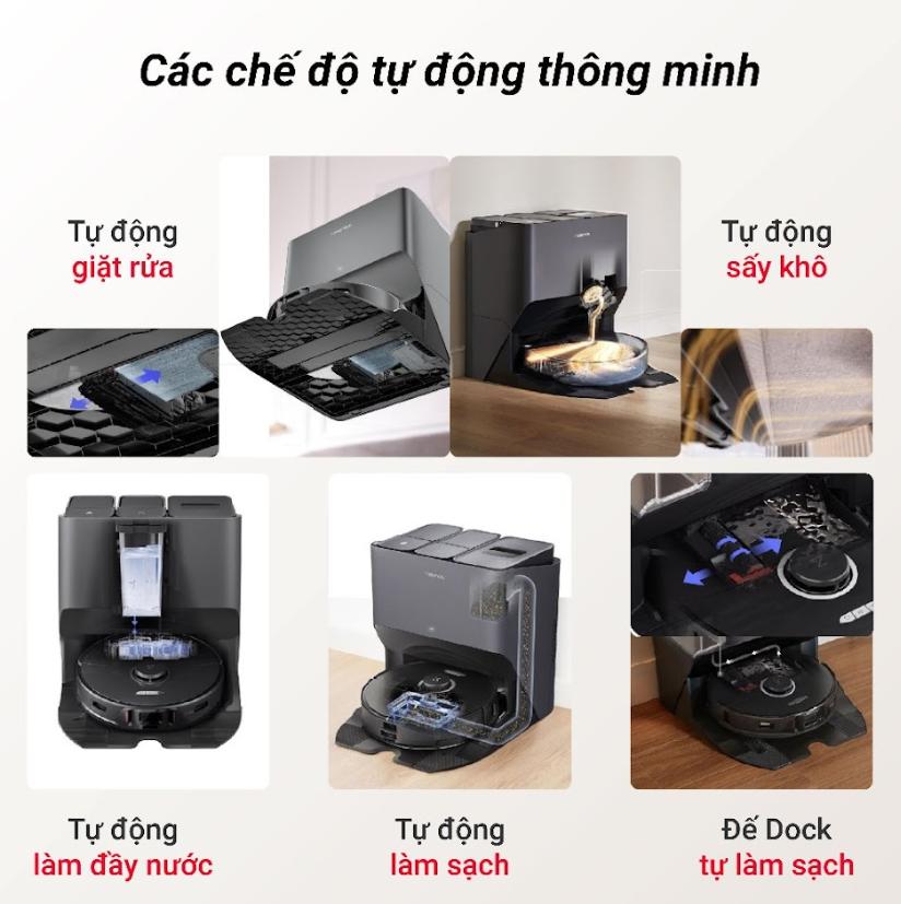 Robot rảnh tay Roborock S8 Pro Ultra, Điều khiển bằng giọng nói, Tự Đổ Rác, Giặt & Sấy Khô Giẻ, Trạm sạc 6 trong 1, Lau giẻ
