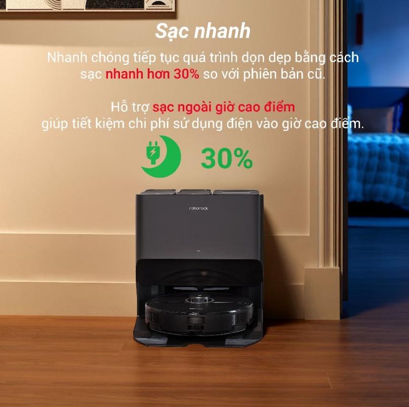 Robot rảnh tay Roborock S8 Pro Ultra, Điều khiển bằng giọng nói, Tự Đổ Rác, Giặt & Sấy Khô Giẻ, Trạm sạc 6 trong 1, Lau giẻ