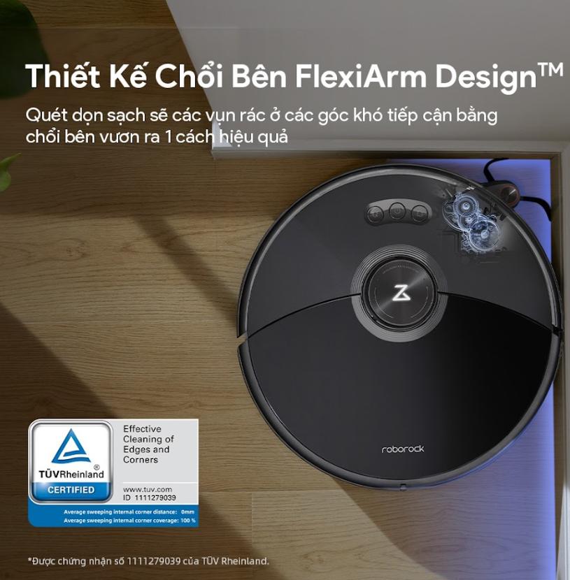 Robot hút bụi lau nhà Roborock S8 MaxV Ultra - Lực Hút 10.000Pa, Camera AI Thông Minh, Trạm Sạc 8 Trong 1, Giặt Giẻ Nước Nóng 60°C, rẻ lau rung & giẻ xòe lau làm sạch mép tường