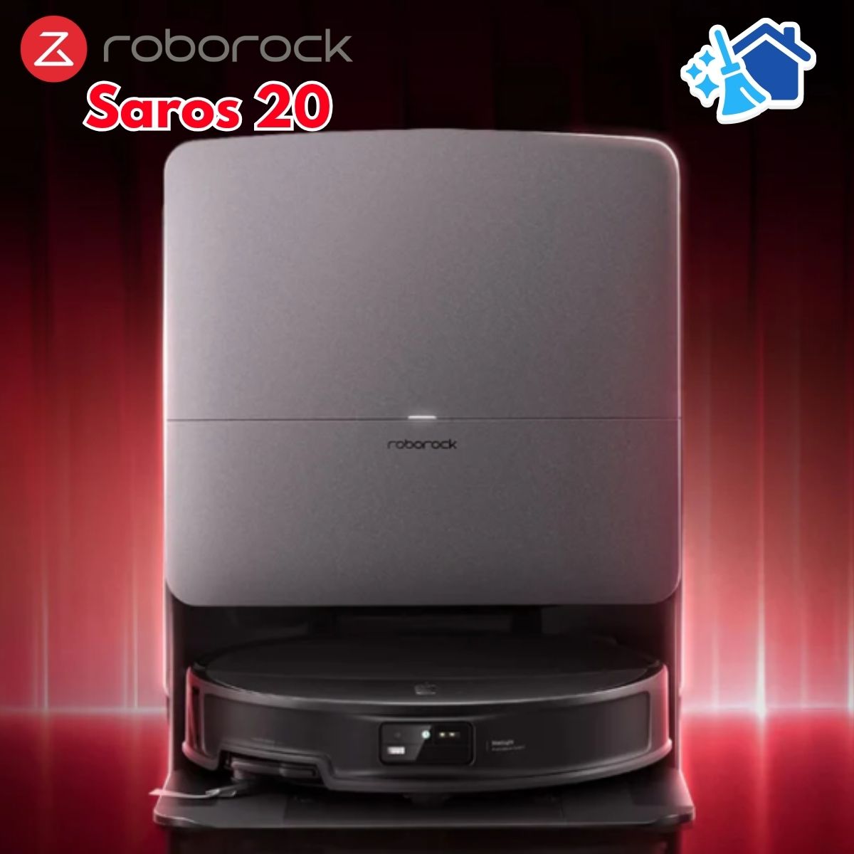 Robot Hút Bụi Roborock Saros 20: Lực Hút Khủng 35.000Pa, Robot Vượt Mọi Địa Hình & Thảm Dày, Hỗ trợ công nghệ StarSight 2.0, Lau giẻ