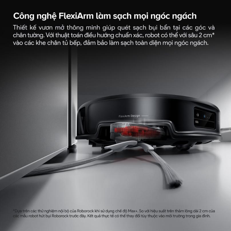 Robot Hút Bụi Roborock Saros 20 Sonic: Lực Hút 35.000Pa, Lau Rung VibraRise 5.0, Thiết kế 7.98cm, Xoè giẻ lau