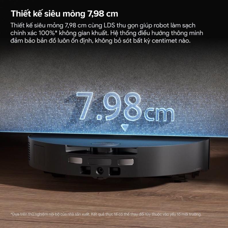 Robot Hút Bụi Roborock Saros 20 Sonic: Lực Hút 35.000Pa, Lau Rung VibraRise 5.0, Thiết kế 7.98cm, Xoè giẻ lau
