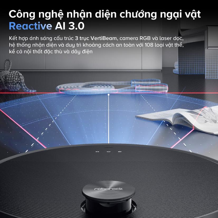 Robot tự động dọn nhà Roborock Saros 10: Lực Hút 22.000Pa, Giặt Giẻ Nước Nóng 80°C, Lau Rung VibraRise 4.0, Chổi lau xoay chống rối, Lau xoay giẻ