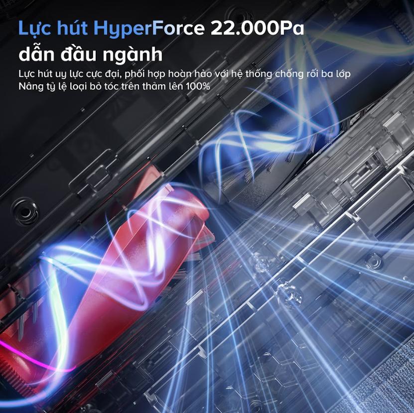 Robot tự động dọn nhà Roborock Saros 10: Lực Hút 22.000Pa, Giặt Giẻ Nước Nóng 80°C, Lau Rung VibraRise 4.0, Chổi lau xoay chống rối, Lau xoay giẻ