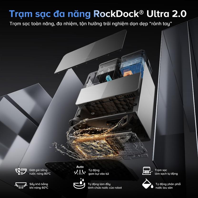 Robot tự động dọn nhà Roborock Saros 10: Lực Hút 22.000Pa, Giặt Giẻ Nước Nóng 80°C, Lau Rung VibraRise 4.0, Chổi lau xoay chống rối, Lau xoay giẻ
