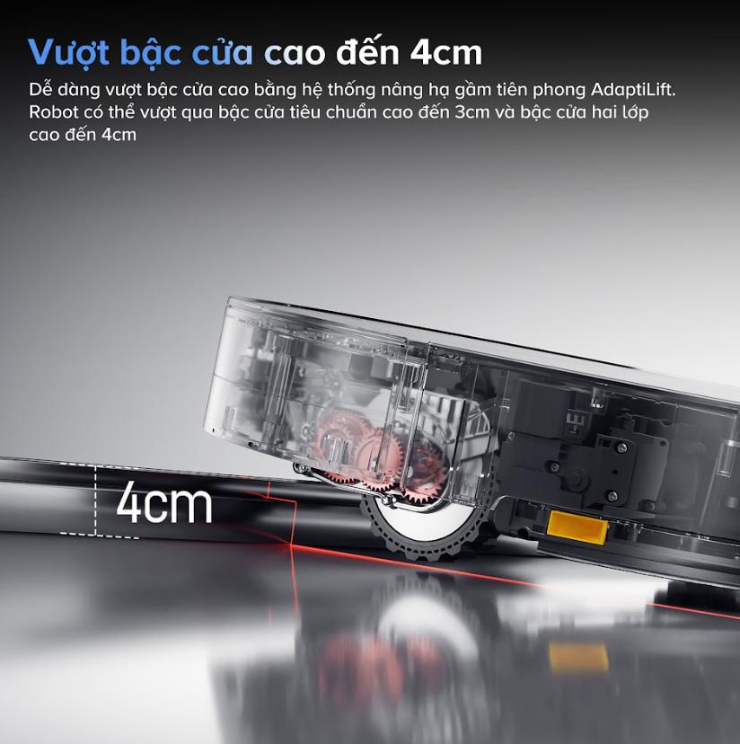 Robot tự động dọn nhà Roborock Saros 10: Lực Hút 22.000Pa, Giặt Giẻ Nước Nóng 80°C, Lau Rung VibraRise 4.0, Chổi lau xoay chống rối, Lau xoay giẻ