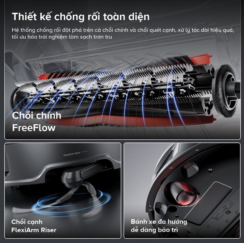 Robot dọn nhà tích hợp cánh tay cơ học Roborock Saros Z70 Lực hút 22.000Pa, Điều Hướng StarSight 2.0 & Dock Sạc Đa Năng 4.0, Nhận diện AI thông minh