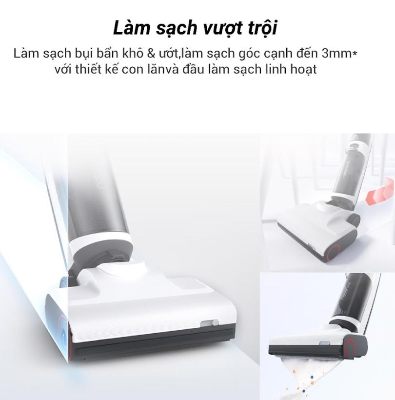 Máy hút bụi cầm tay 2in1 Roborock Dyad Air Lau & hút đồng thời, Lực Hút 17.000Pa, Lau Khô & Ướt, Tự Pha Nước Lau Sàn